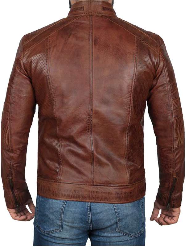 Austin Mens Cafe Racer Leather Jacket
