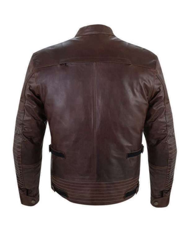 Men's Brown Motorcycle Biker Leather Jacket
