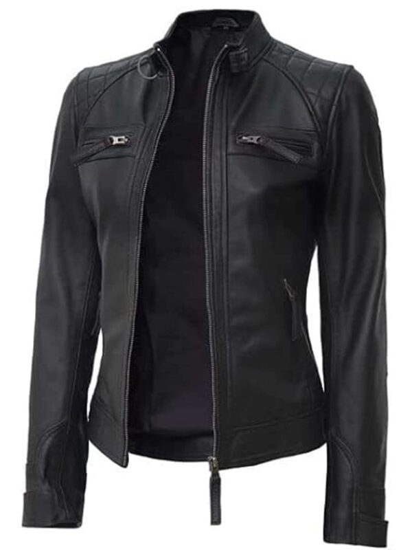 Motorcycle Biker Leather Jacket1