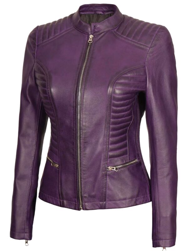 Rachel Purple Biker Jacket