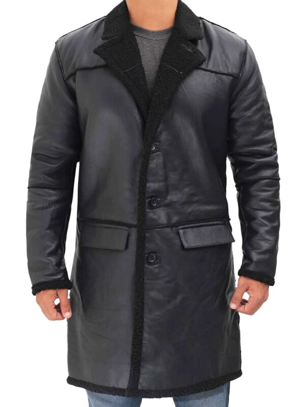 Shearling Leather Long Coat