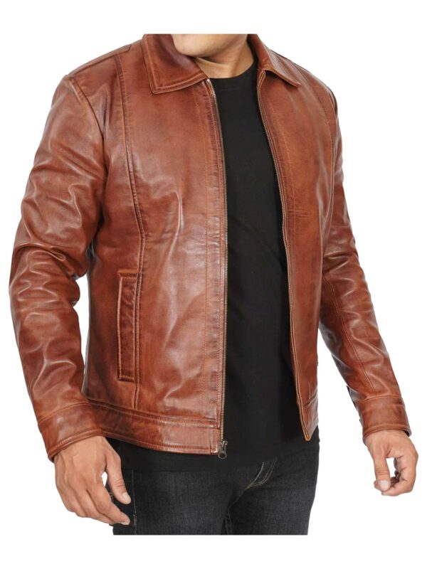 Vintage Brown Leather Jacket