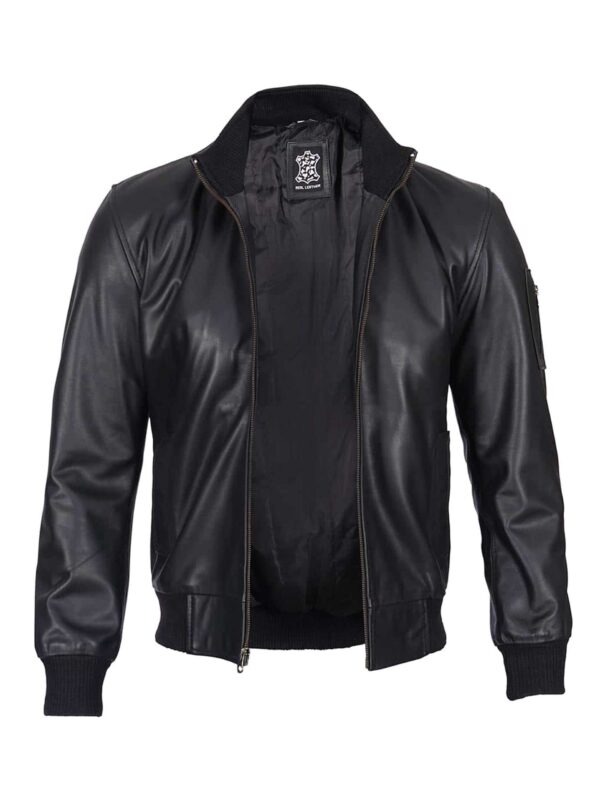 Cowhide Leather Bomber Jacket