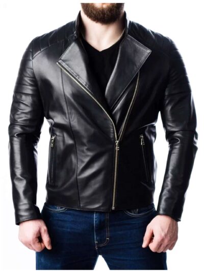 black quality mens motorcycle jacket