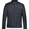 Tom Cruise Mission Impossible Fallout Blue Leather Jacket