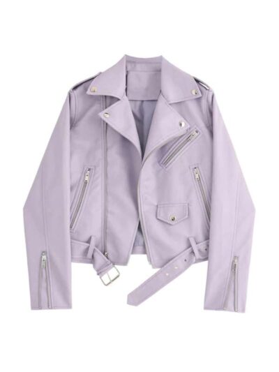 Women's Lavender Leather Jacket