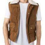 Men’s Brown Suede Leather Vest