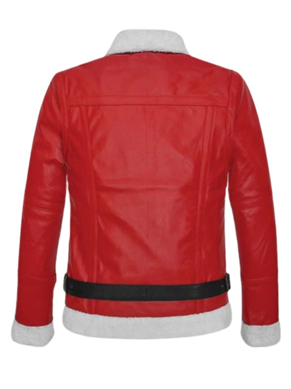 Ryan Reynolds Spirited Red Shearling Jacket
