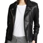 Elizabeth Black Leather Jacket