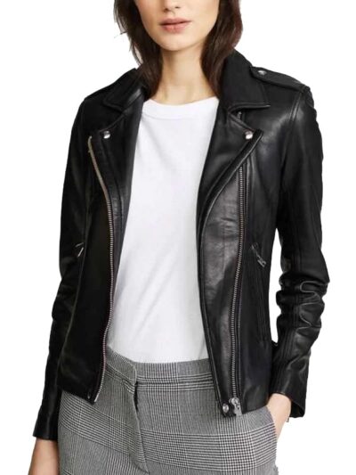 Elizabeth Black Leather Jacket