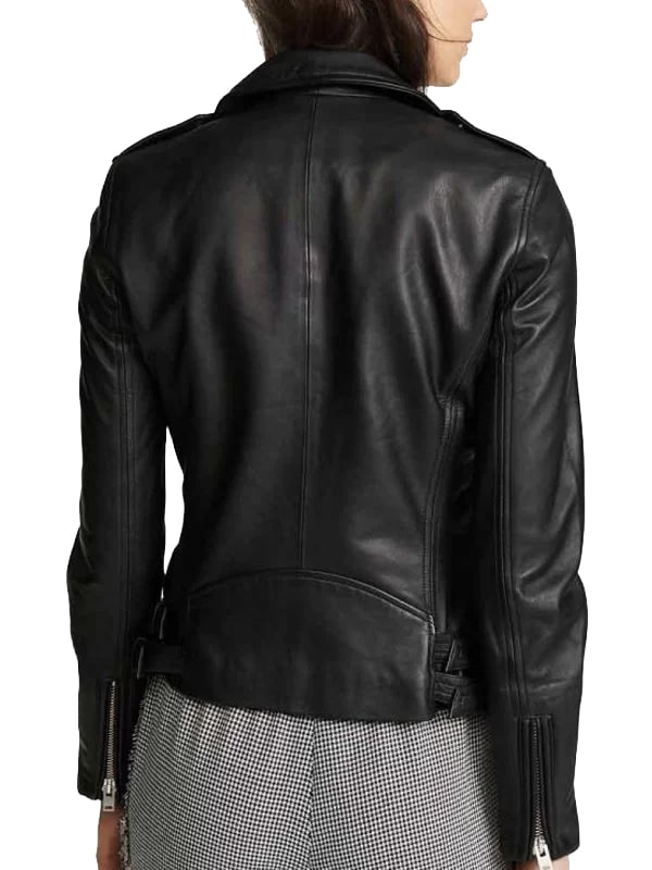 Elizabeth Black Real Leather Jacket