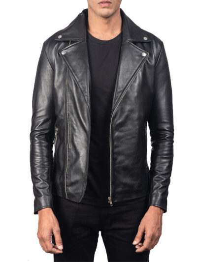 Noah Black Leather Motorcycle Jacket