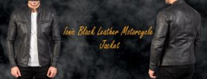Ionic Black Leather Motorcycle