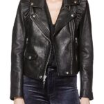 Jackie Goldschneider Black Moto Leather Jacket
