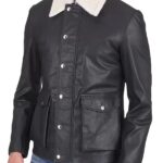 Men’s Classic Black Shearling Leather Jacket