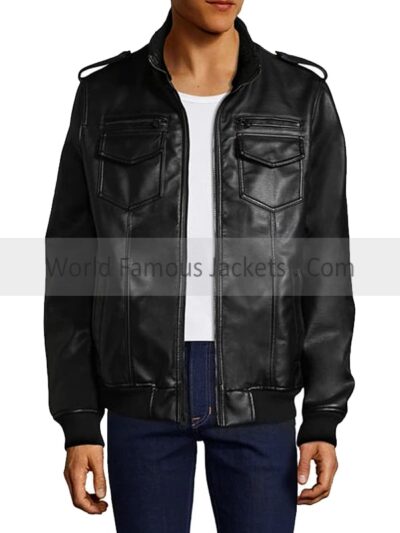 Alpha Bomber Leather Jacket