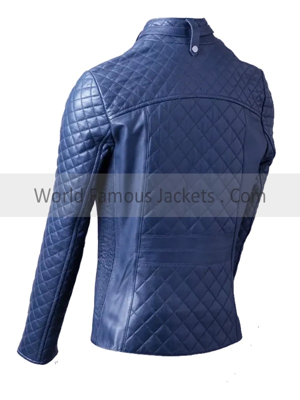 Blue Quilted Fashion Jacket