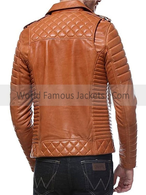 Men’s Tan Padded And Quilted Jacket