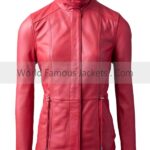 Women’s Red Real Leather Jacket