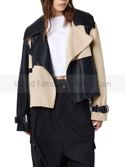 Women's Trendy Oversized Leather Jacket