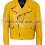 Women’s Yellow Biker Leather Jacket
