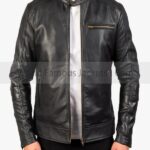 Men's Dean Black Leather Biker Jacket