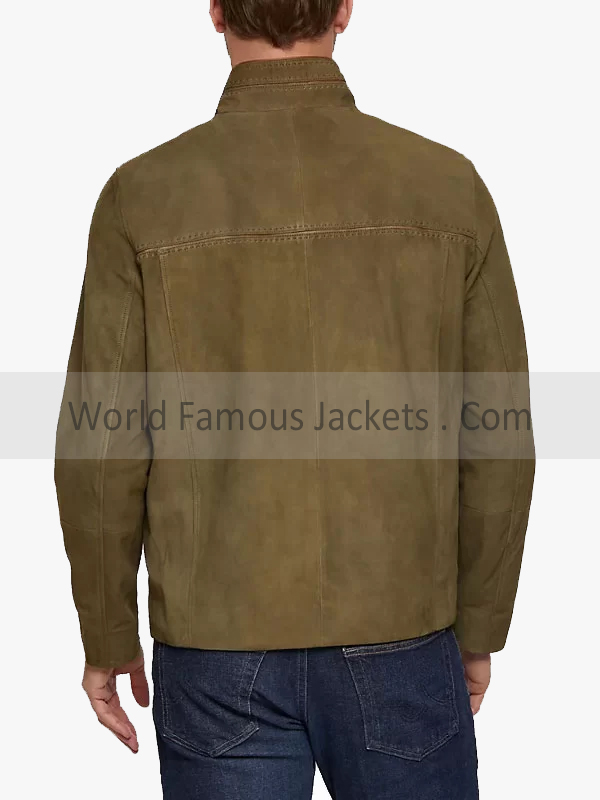 Men's Sage Slim-fit Goatskin Suede Leather Jacket