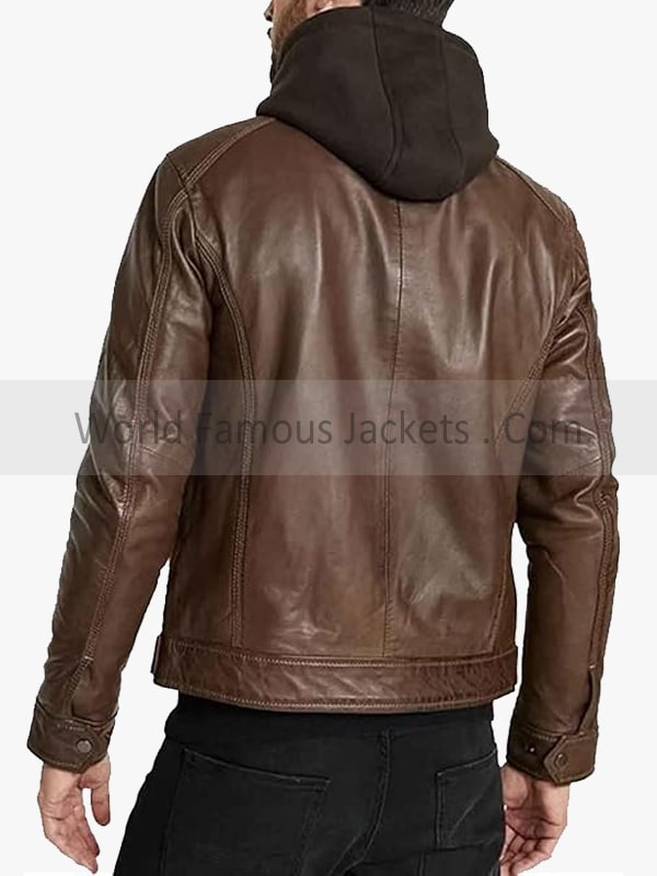 Men's Brown Hooded Jacket