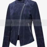 Women's Suede Leather Motorcycle Jacket