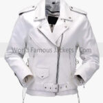 Women's White Motorcycle Leather Jacket